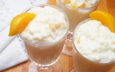 Riz au lait et coulis de Kaki